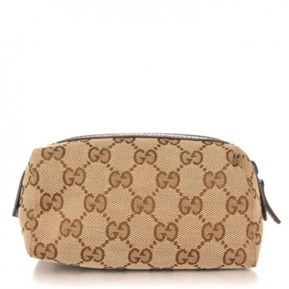 GUCCI Monogram Small Cosmetic Case Dark Brown - Picture 3 of 3